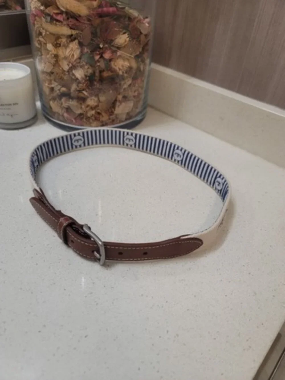Peter Millar Sea Island Kids Xl Blue Stitched Belt